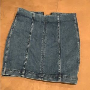 free People tight jean skirt
